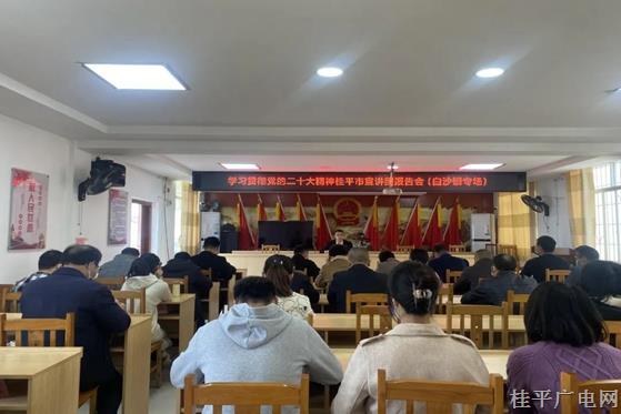 學(xué)習(xí)貫徹黨的二十大精神桂平市宣講團(tuán)報告會（白沙鎮(zhèn)專場）開講