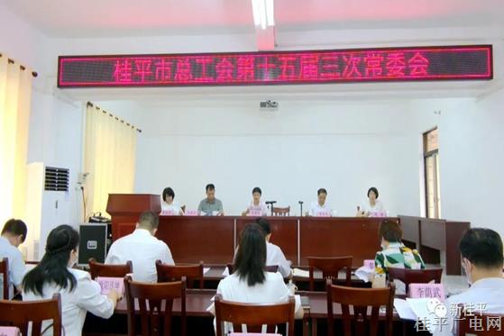 桂平市召開總工會第十五屆三次常委會,、十五屆三次全委會