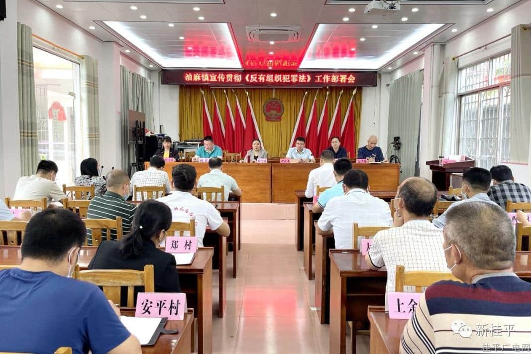 桂平市油麻鎮(zhèn)迅速部署學(xué)習(xí)《反有組織犯罪法》，推動(dòng)常態(tài)化掃黑除惡向縱深發(fā)展