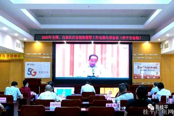 桂平市組織收聽收看2022 年全國、自治區(qū)打擊侵權假冒工作電視電話會議