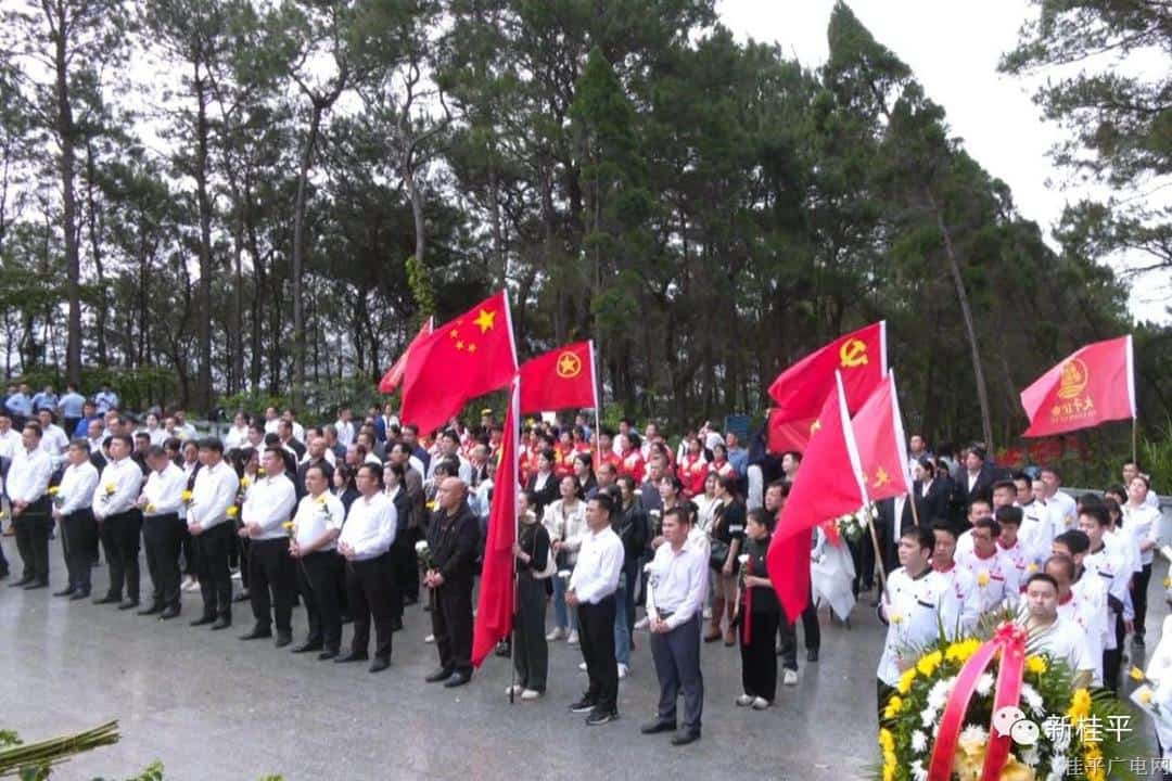 【網(wǎng)絡中國節(jié)·清明】桂平社會各界祭掃烈士陵園 緬懷革命先烈