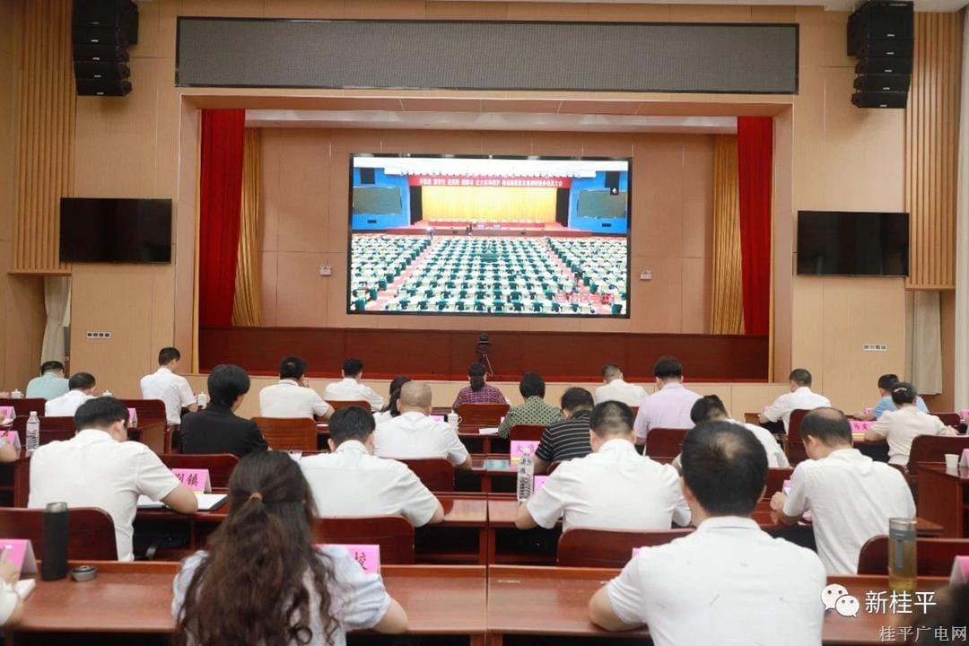 桂平市組織收聽收看自治區(qū)實體經(jīng)濟調(diào)研服務(wù)動員大會