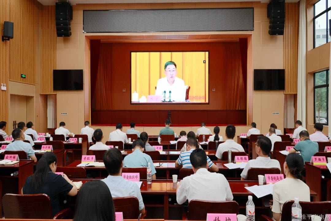我市組織收聽收看自治區(qū)“學(xué)思想強黨性重實踐建新功，壯大實體經(jīng)濟,、推動高質(zhì)量發(fā)展”調(diào)研服務(wù)總結(jié)大會